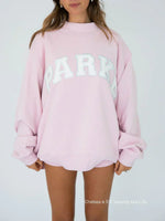 Soft Pink with White Letters