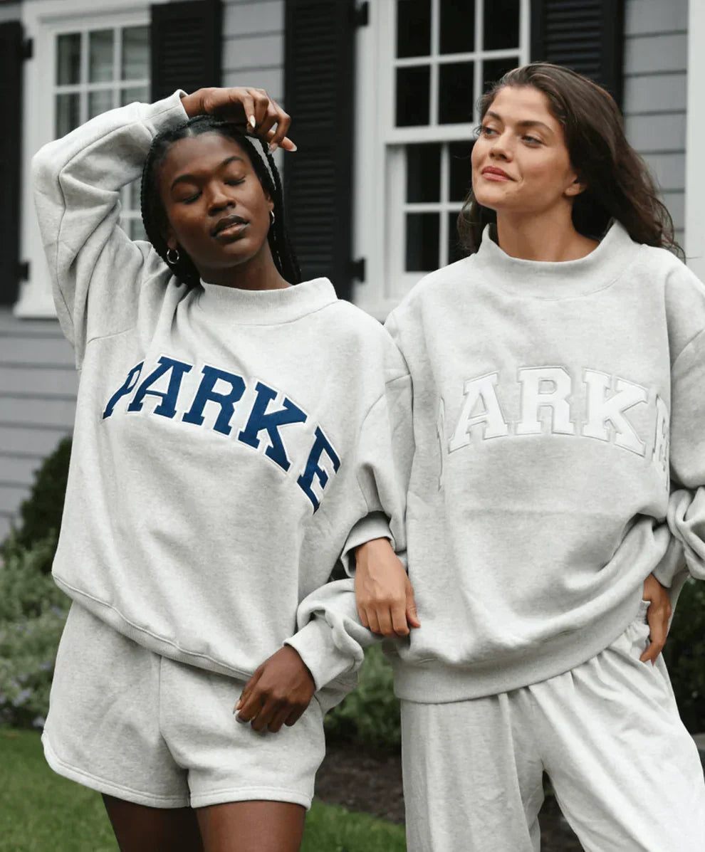 Oversized comfort hoodie, unisex varsity design with premium chenille lettering.