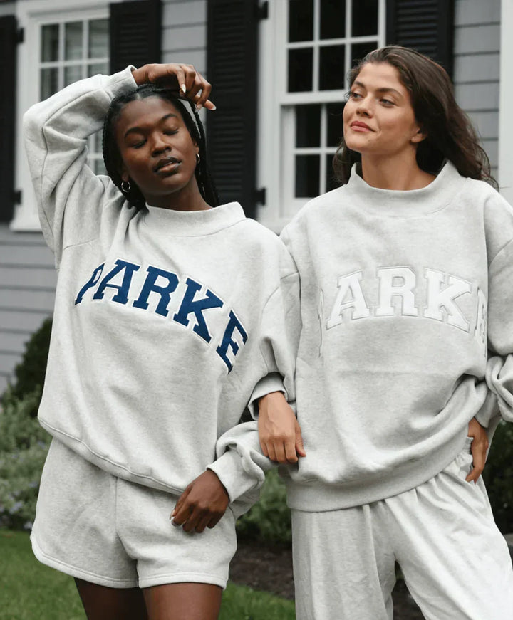 Oversized comfort hoodie, unisex varsity design with premium chenille lettering.