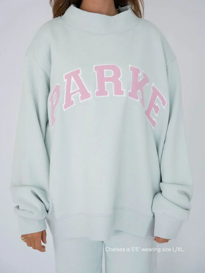Streetwear unisex chenille letter hoodie, perfect for a relaxed collegiate look.