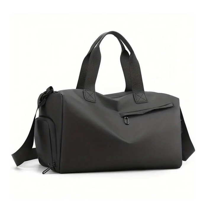 Versatile gym duffle bag for men and women, waterproof exterior and a convenient shoe compartment.