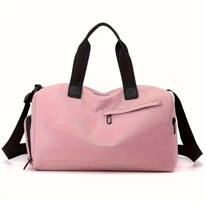Multipurpose waterproof duffle bag, suitable for sports, gym, and travel, with a separate shoe area.