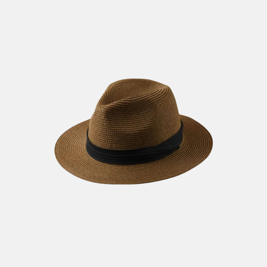 Breathable paper straw wide brim sun hat for unisex. Excellent sun protection and a stylish summer travel accessory.