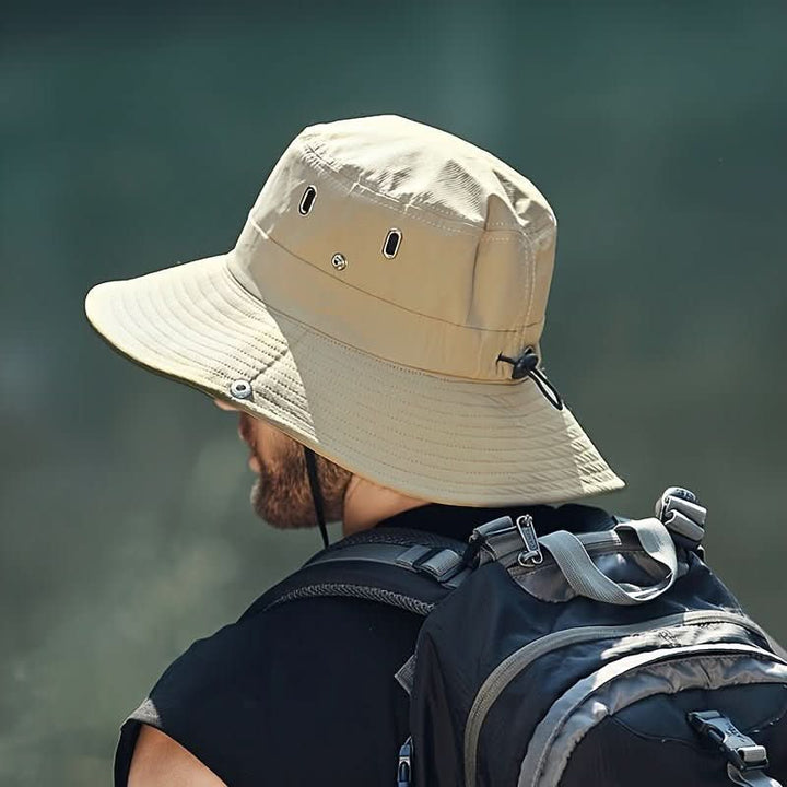 Travel-friendly, foldable sun hat. This unisex wide brim hat offers great UV protection and ventilation for all outdoor activities.