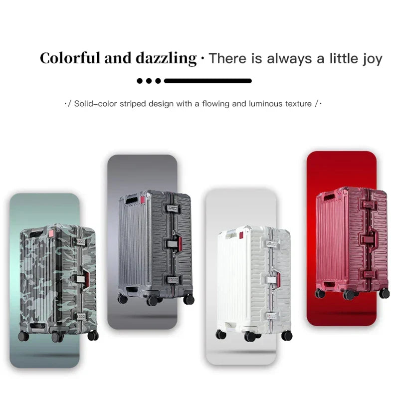 Secure hardshell travel suitcase luggage. Wide grip handle & spinner wheels ensure durable, organized packing for business trips.