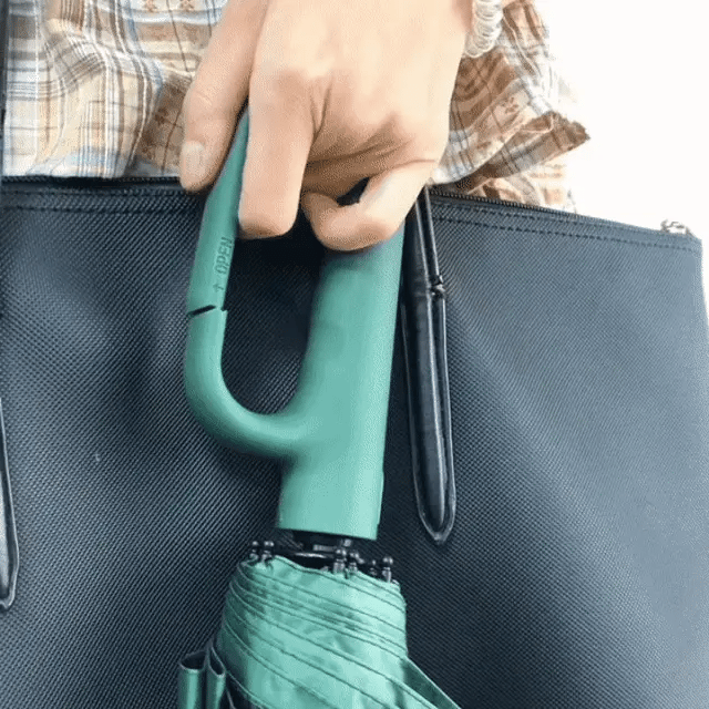 Reflective windproof automatic folding umbrella. Compact, portable, and safe rain gear for travel.