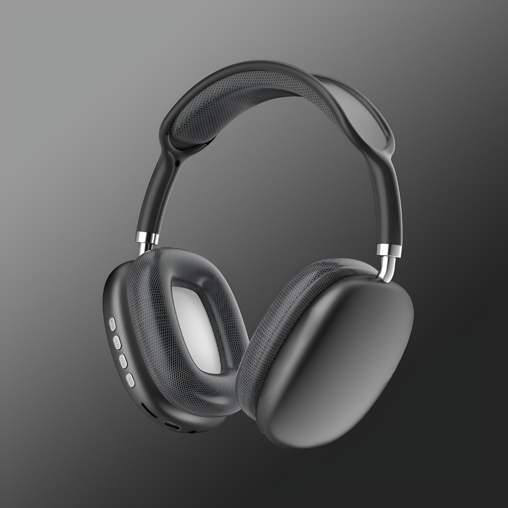 Ergonomic, comfortable over-ear Bluetooth headphones, sleek design for extended wear. Enjoy superior audio.