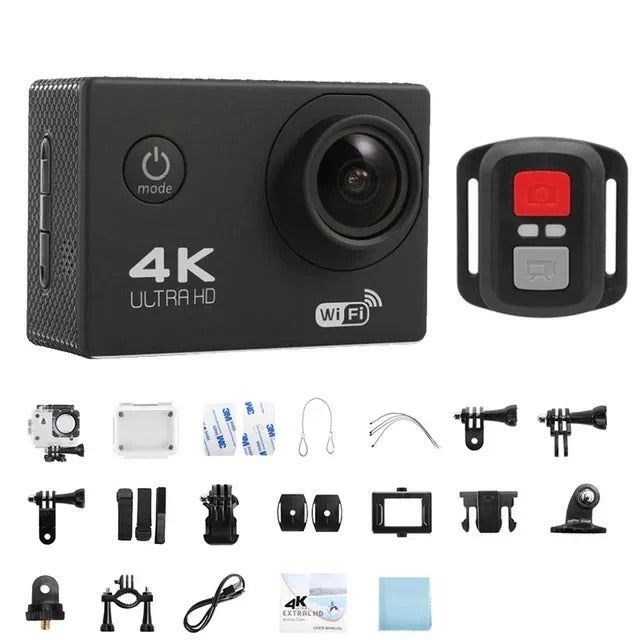 Capture breathtaking views with this wide-angle 4K Ultra HD waterproof adventure camera.