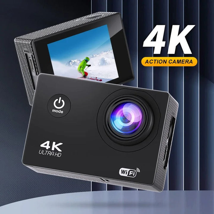 High-quality waterproof sport camera, 4K Ultra HD & wide-angle for stunning adventure footage.