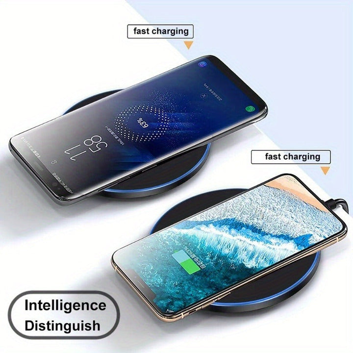 Cordless fast wireless charger for iPhone & Android. Declutter your space.