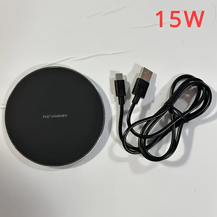 Efficient universal fast wireless charging pad for all modern smartphones. Essential tech.