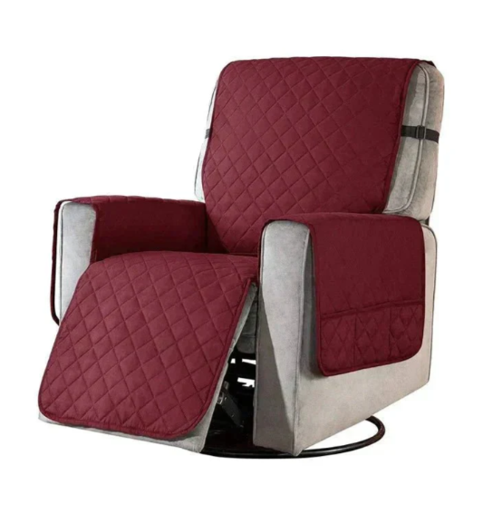 Universal fit recliner cover, quilted for comfort & protection. Ideal for living room decor.