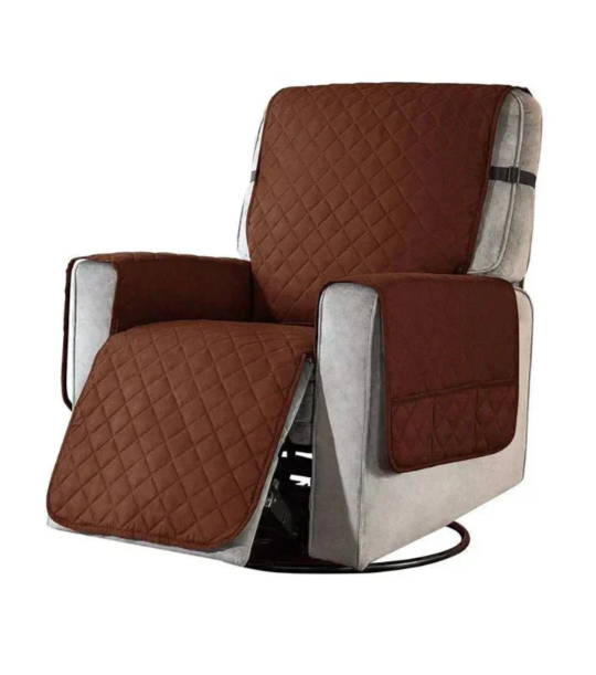 Durable, easy-clean quilted recliner cover. Pet friendly, spill resistant furniture protector.