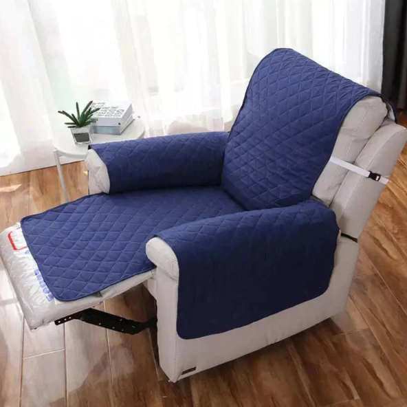 Pet friendly recliner cover, spill resistant & machine washable. Quilted stretch furniture protector.