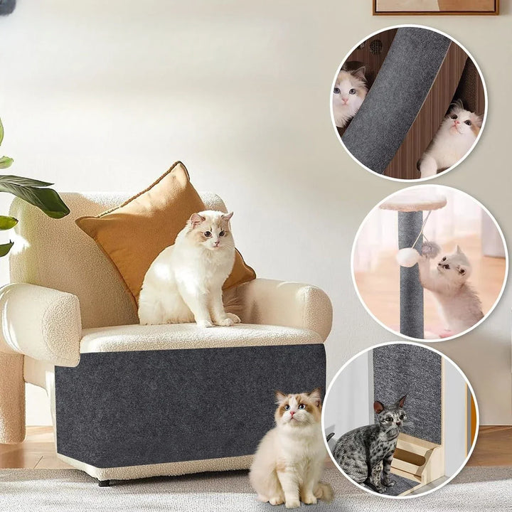 Universal Furniture Scratch Protector for Cats - Clear, adhesive tape for sofa protection