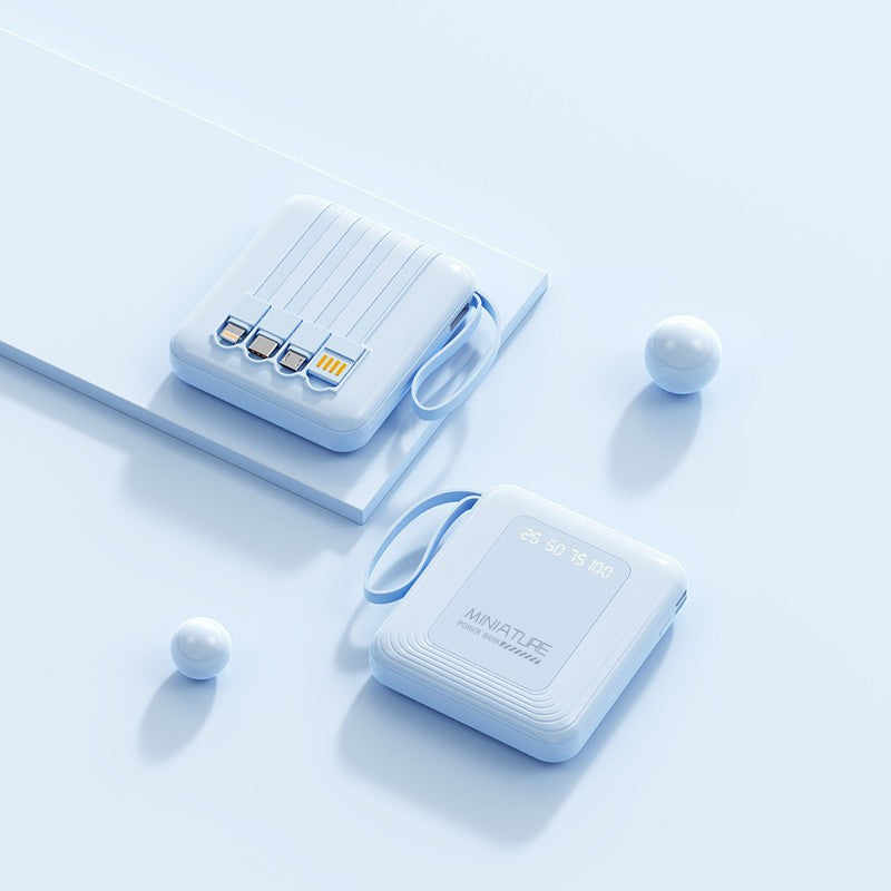 High capacity portable charger with universal cable for phones; perfect mobile power for travel and daily use.