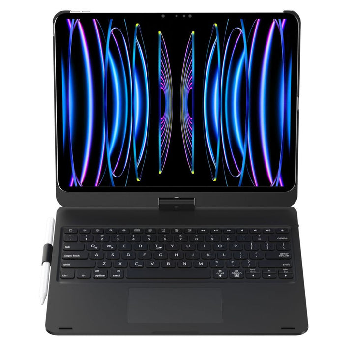 Backlit keyboard & trackpad combo in a universal protective tablet case.
