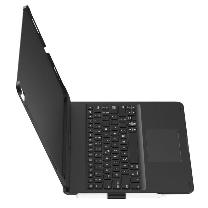 Slim protective tablet keyboard cover featuring vibrant backlit keys & integrated trackpad.