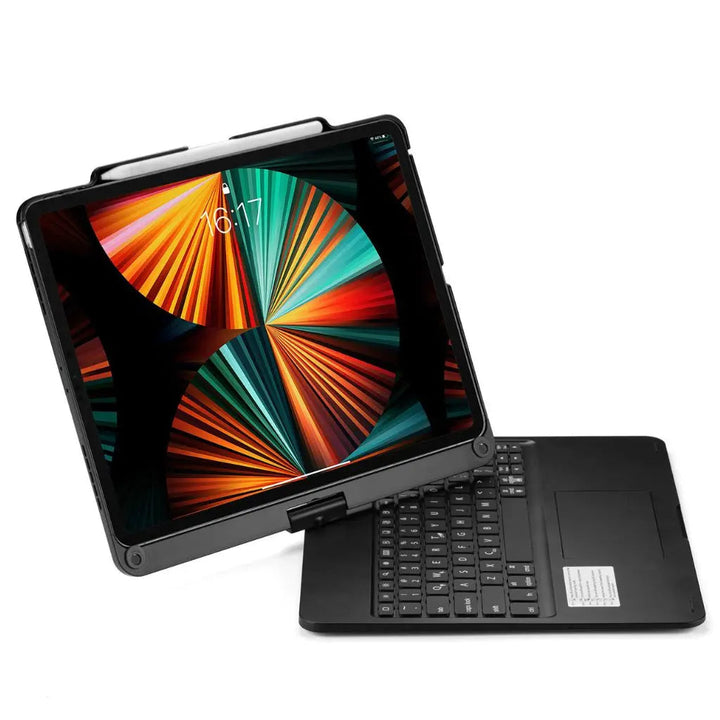 Boost your tablet's potential with this backlit keyboard case & integrated trackpad.