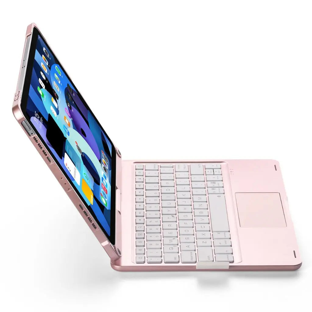 Universal tech gadget: Backlit keyboard case with trackpad for seamless tablet interaction.
