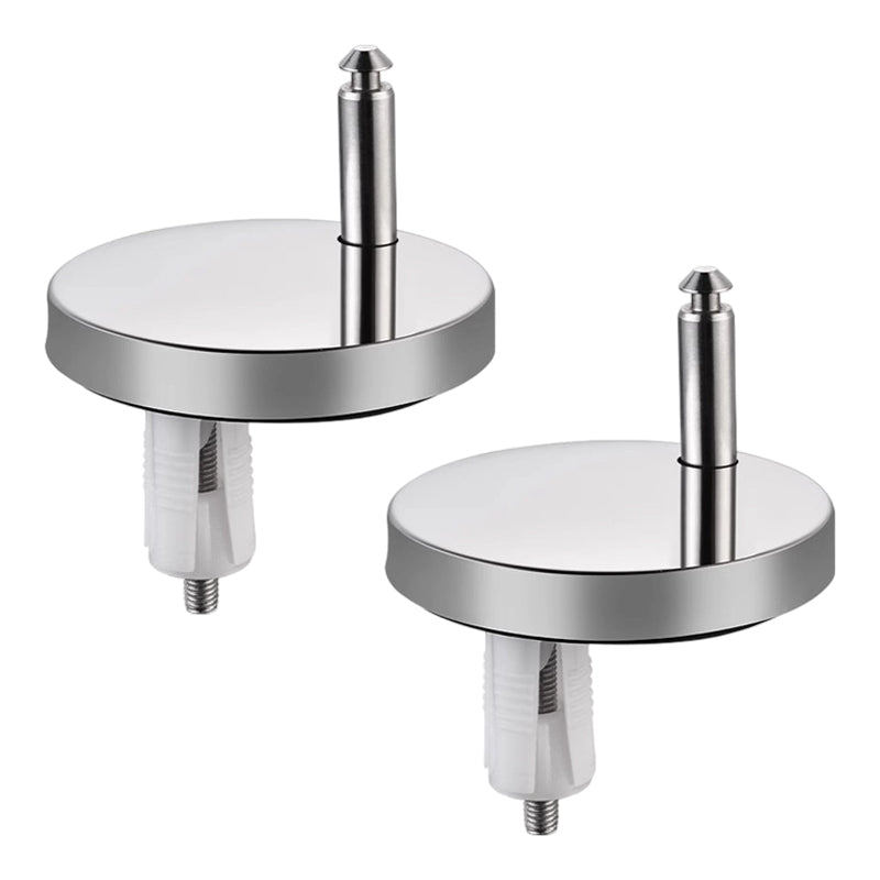 Durable stainless steel universal toilet seat stabilizer to fix wobble. Essential bathroom hardware.