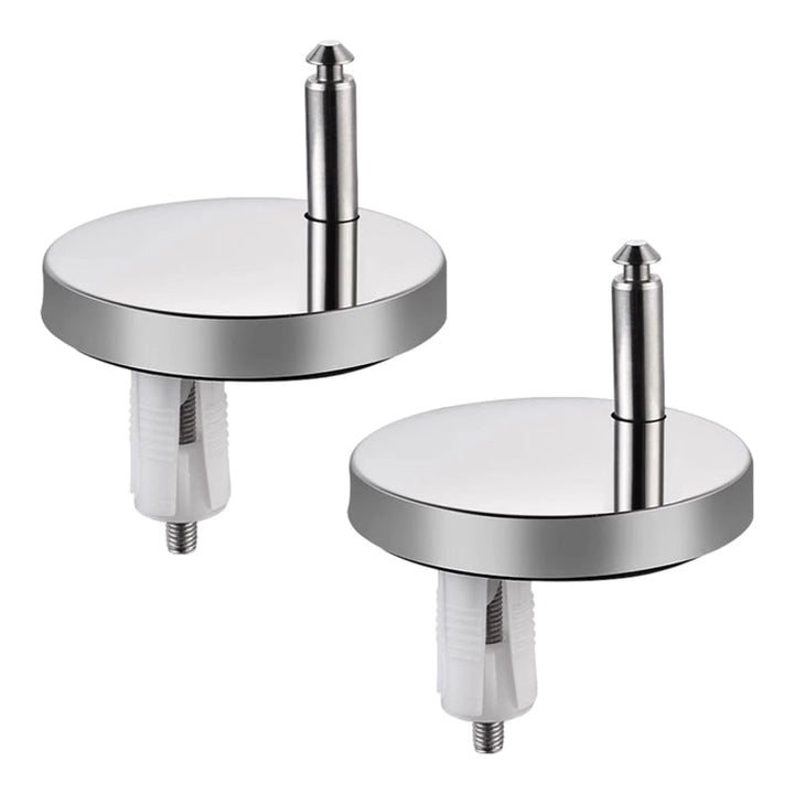 Durable stainless steel universal toilet seat stabilizer to fix wobble. Essential bathroom hardware.