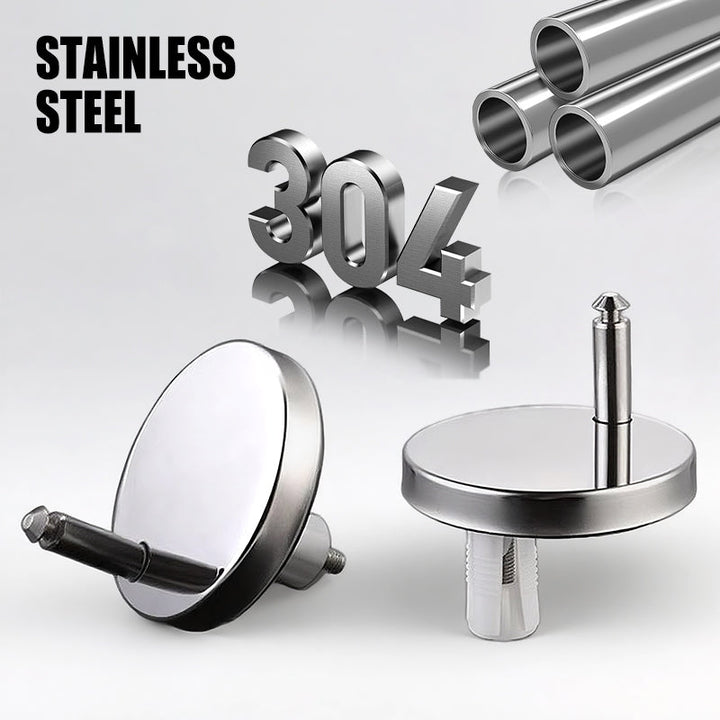 Easy install universal toilet seat stabilizer kit for a wobble-free bathroom experience. Durable hardware.