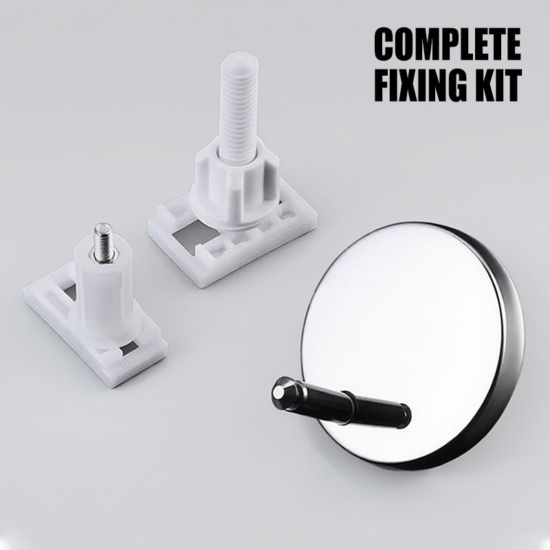 Practical universal toilet seat stabilizer kit to fix annoying wobble. Easy install stainless steel hardware.