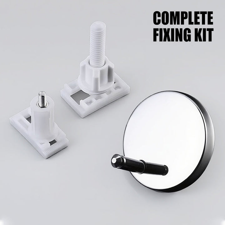 Practical universal toilet seat stabilizer kit to fix annoying wobble. Easy install stainless steel hardware.