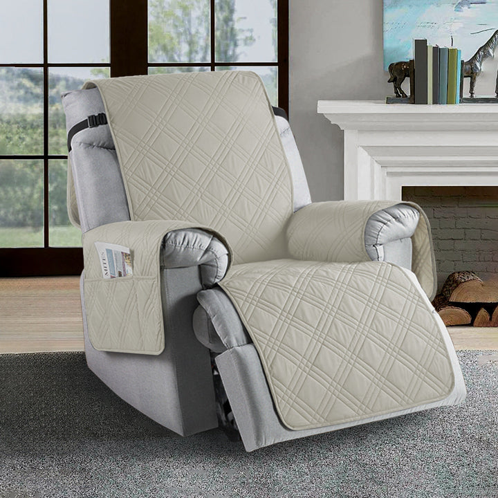 Durable waterproof recliner slipcover, made from sturdy microfiber to protect against wear and tear.