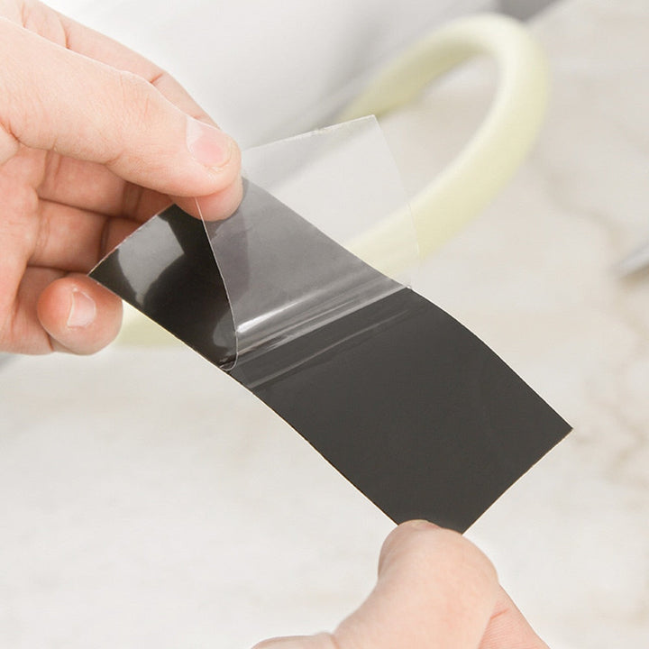 Super strong bond waterproof repair tape. Self-adhesive for quick leak fixes on various home & auto surfaces.