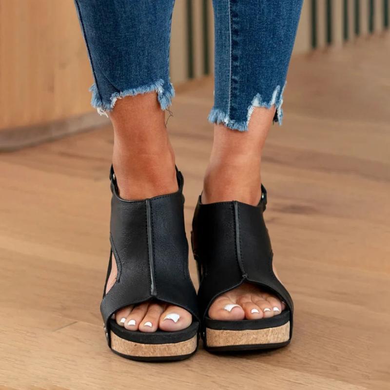 Valery women's leather comfort sandals with adjustable straps for a secure fit.
