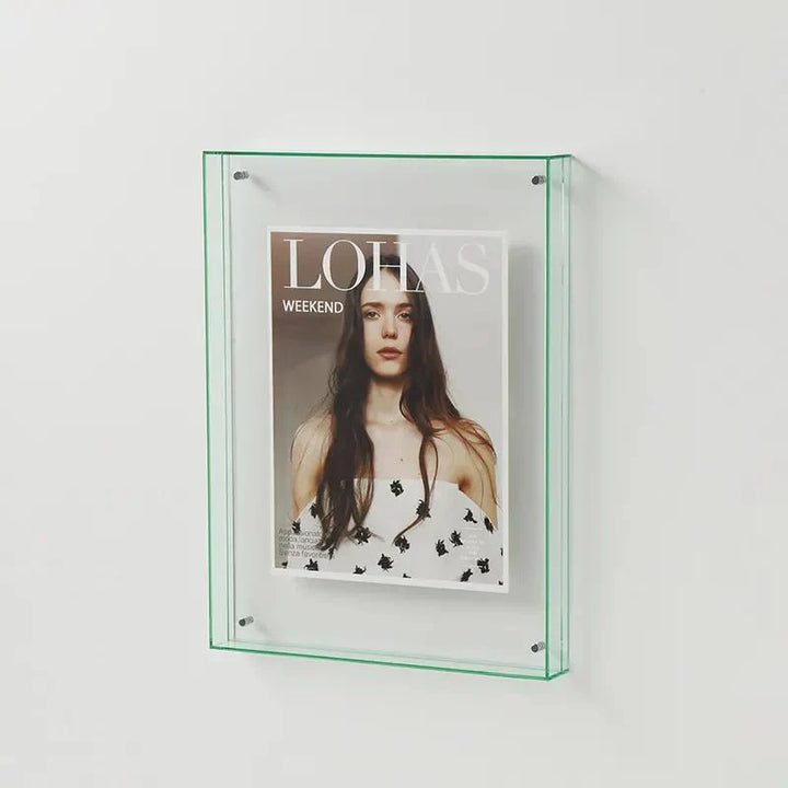 Tabletop picture holder, stylish gold acrylic for a luxurious feel