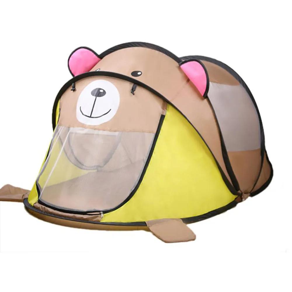 Easy-to-assemble cartoon tiger pop-up tent for children, creating a fun playhouse adventure.