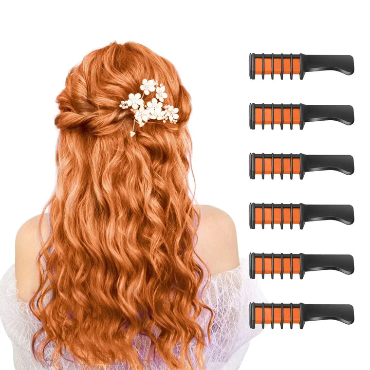Temporary hair chalk sticks in various bright colors for a fun, easy, and washable hair transformation.