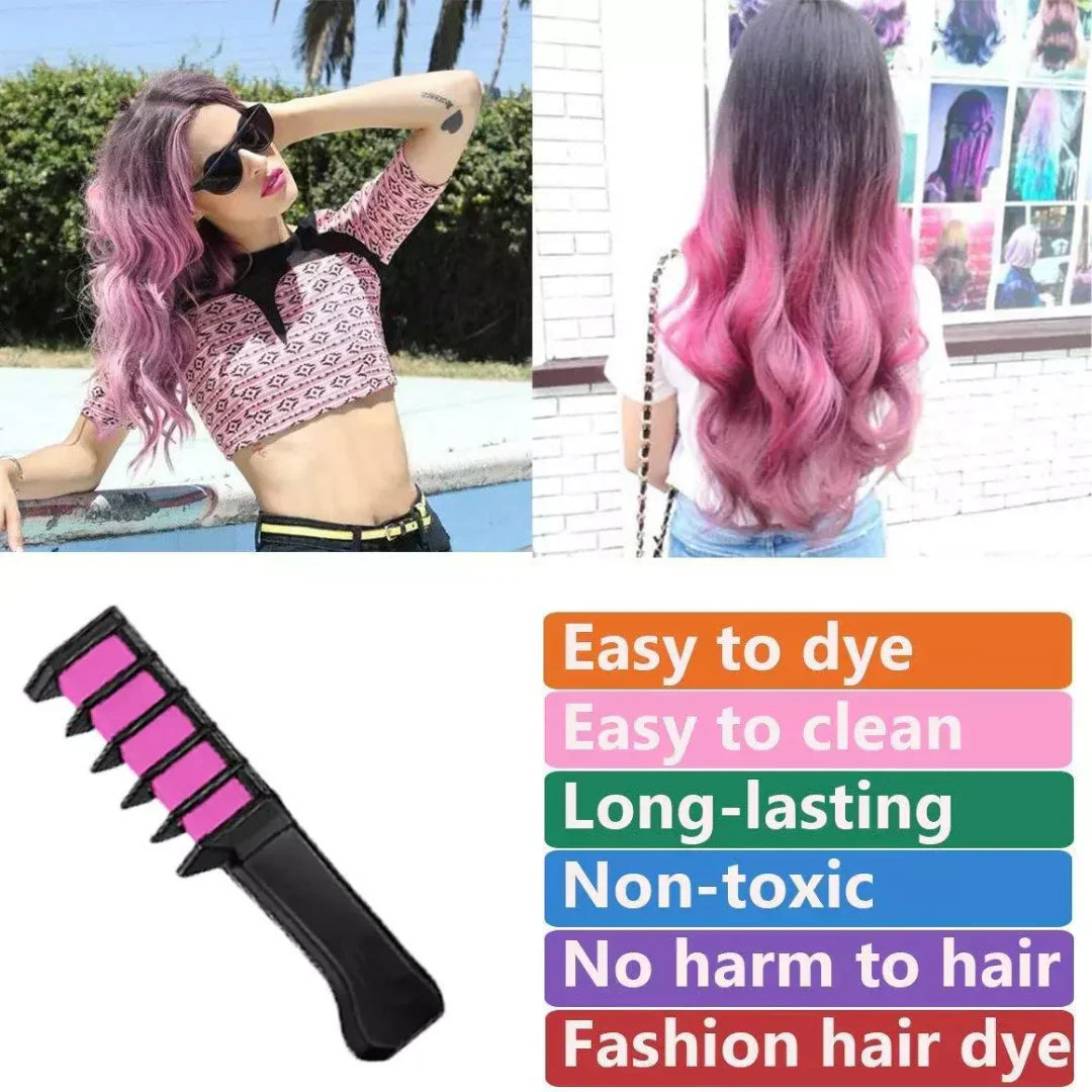 Display of colorful temporary hair chalk sticks, great for cosplay, party, or festival hair dye.