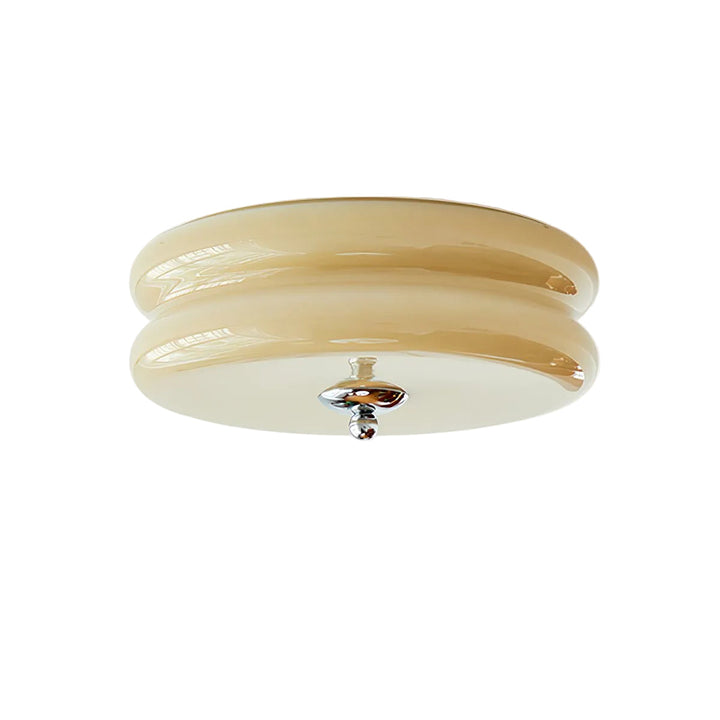 Art Deco ceiling lamp with ribbed glass, perfect for vintage-style interiors.