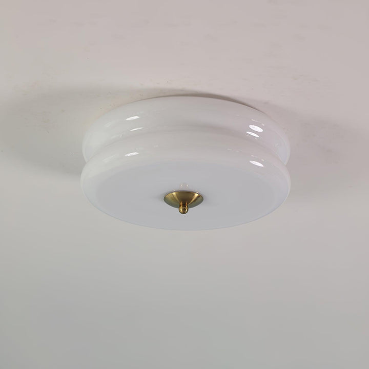 Fluted glass ceiling fixture, a stunning Art Deco lamp for elegant ambient light.