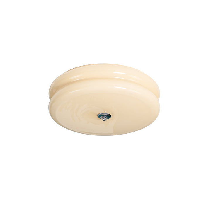 Dimmable Art Deco fluted glass ceiling light, perfect for creating a vintage ambiance.