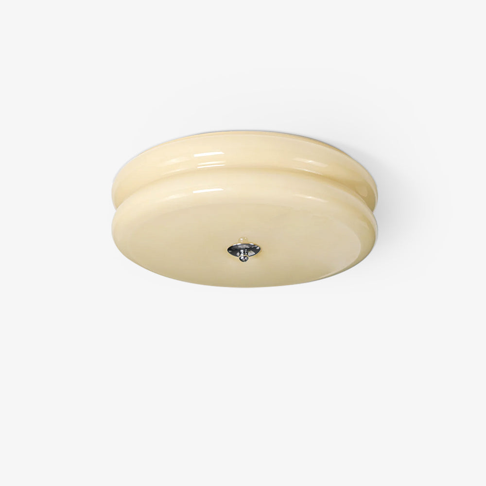 Beautiful fluted glass Art Deco ceiling lamp, a timeless fixture for home decor.