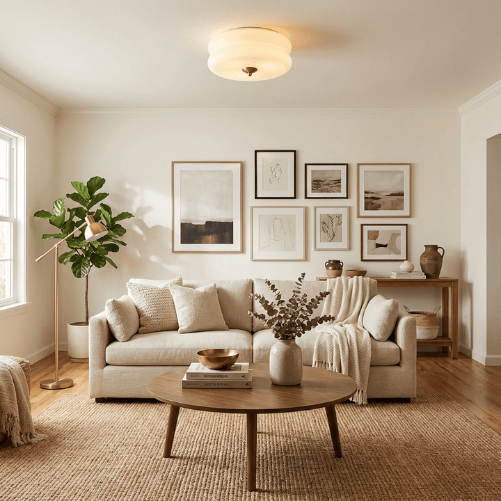 Art Deco fixture featuring distinctive fluted glass, ideal for ambient light.