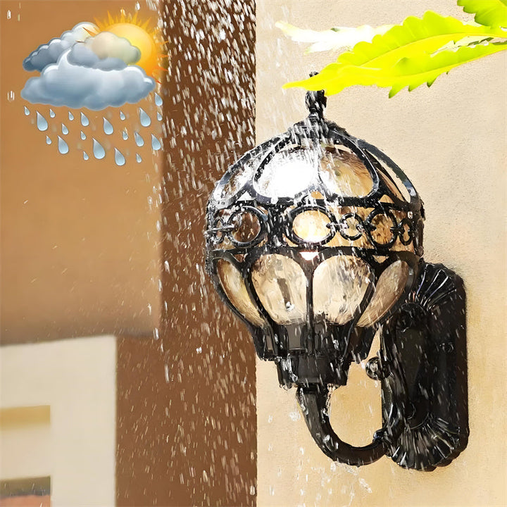 Patio & porch bronze/black outdoor wall lamp. Waterproof, rustproof, durable vintage exterior light.