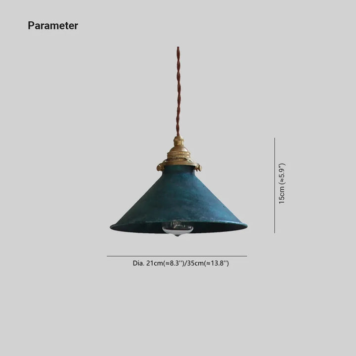 Vintage-style cone metal pendant light for modern homes, ideal as a unique home accent.