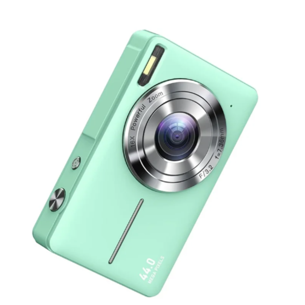 Compact retro digital camera, ideal for travel and capturing snapshots with vintage charm.