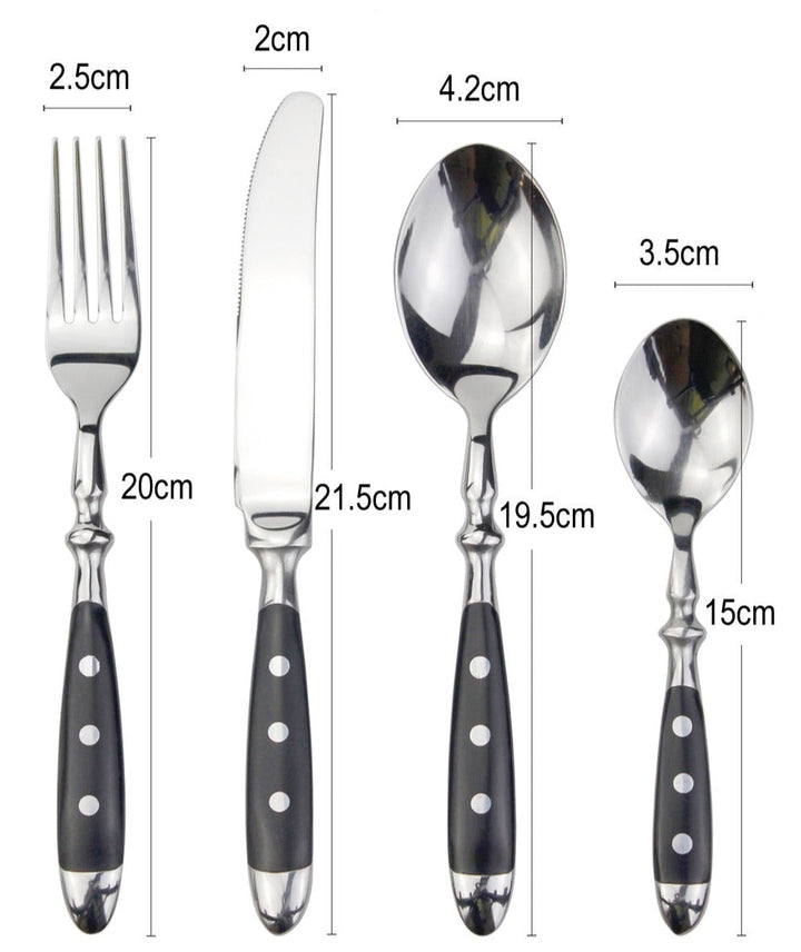 Complete 24-piece vintage stainless steel flatware set, classic and elegant dining utensils.
