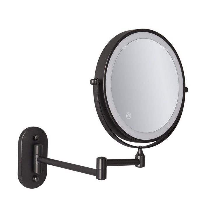 Stylish wall mounted bathroom LED mirror with a modern metal frame. Perfect for daily grooming.
