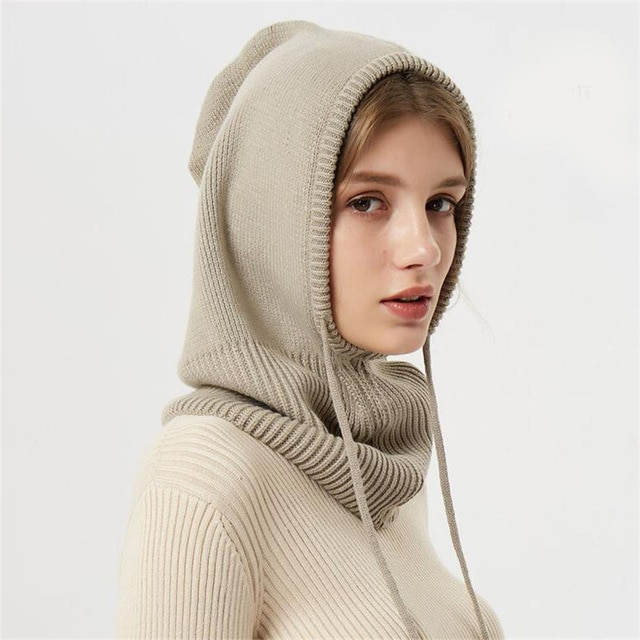 Durable knit hooded hat designed for wind resistance and superior cold weather comfort.