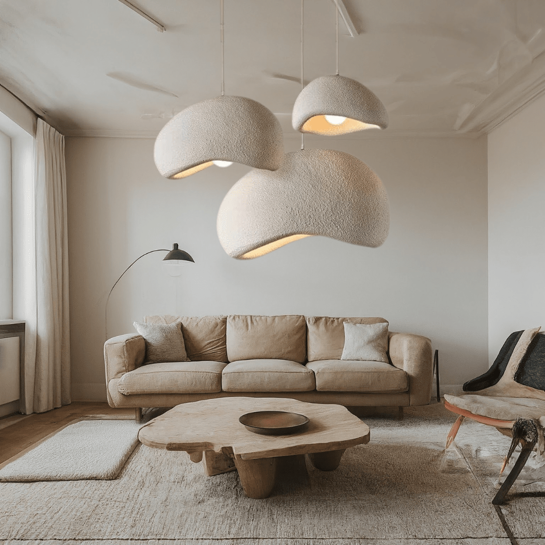 Wasabi Pendant Light: elegant sculpted dome for modern ambient lighting.