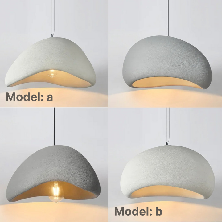 Sculpted dome pendant light from Wasabi collection, enhancing living room ambiance.