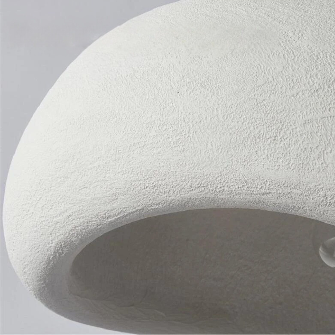 Wasabi sculpted dome pendant: contemporary design for hallway illumination.